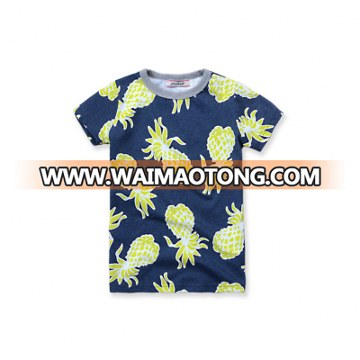 Custom made children boys clothing 100% cotton O-neck short T-shirt