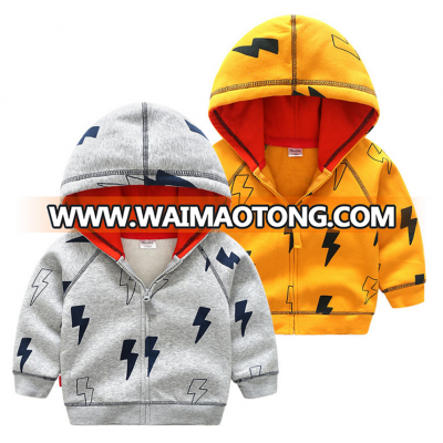 High quality latest children clothing fashion design printing boys outdoor coats