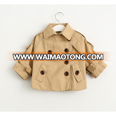 Fall 2016 childrens korean fashion clothing long-sleeve cotton trench coat