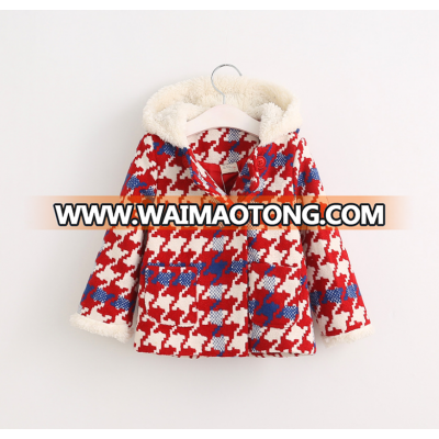 Latest design baby girl coat thick hooded jacket for winter