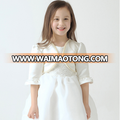 Wholesale elegant fashion beaded bolero for 3-14 years old girl