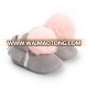 hot sale gray kids moccasins infant slippers casual baby shoes leather